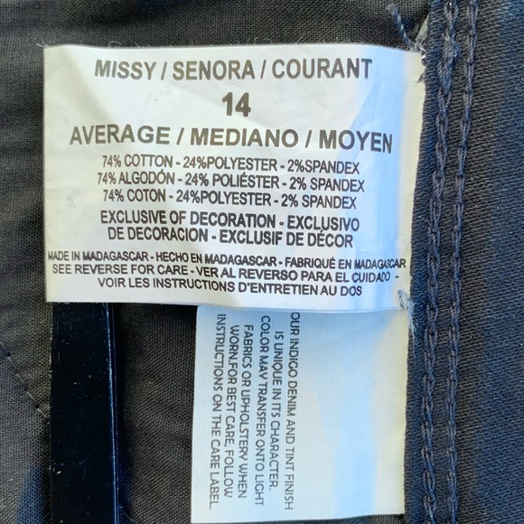 Gloria Vanderbilt Avery Indigo Blue Straight Leg 5-Pocket Jeans ~ Women’s 14 - Picture 7 of 10